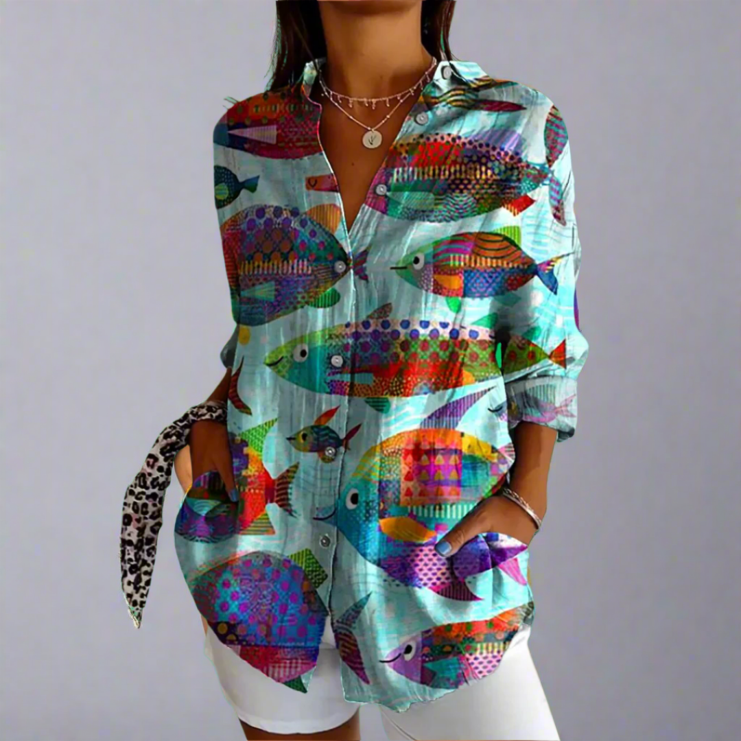 Delia | Premium Blouse with Artistic Details